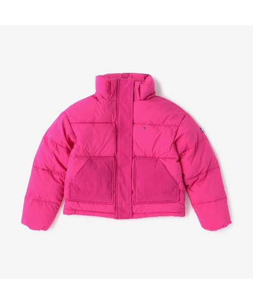 TOMMY HILFIGER(トミーヒルフィガー)の「GIRLS ミックスドパファージャケット(ダウンジャケット/コート・キッズ・ピンク・100cm/90cm/110cm/120cm)」の3枚目の写真