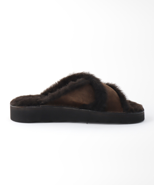 JOURNAL STANDARD LUXE(ジャーナルスタンダード ラックス)の「【Fracap /フラカップ】CROSS SANDALS WITH FUR(サンダル・レディース・ブラウン・38/39/40)」の5枚目の写真