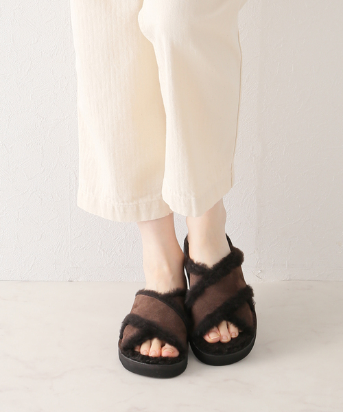 JOURNAL STANDARD LUXE(ジャーナルスタンダード ラックス)の「【Fracap /フラカップ】CROSS SANDALS WITH FUR(サンダル・レディース・ブラウン・38/39/40)」の10枚目の写真
