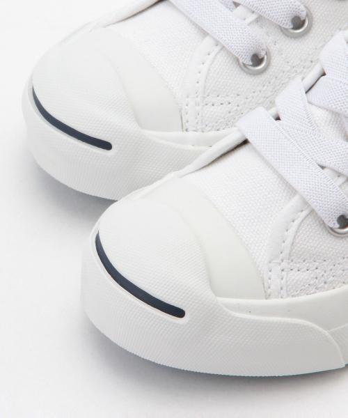 こども ビームス（コドモビームス）の「CONVERSE / KID'S JACK PURCELL スリッポン (15～21cm)（スニーカー・キッズ・ホワイト・18/15 /16/20/19/17）」の3枚目の写真