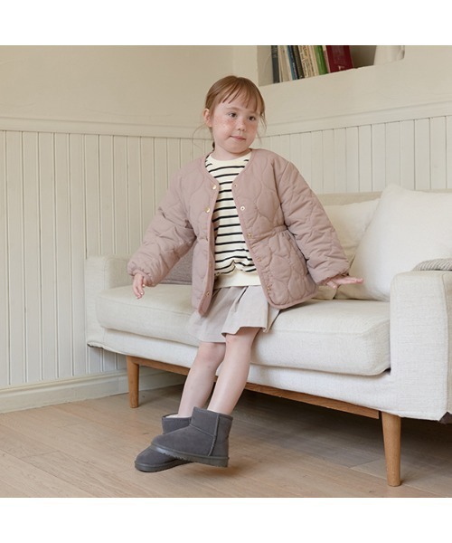 Lycee mine（リセマイン）の「きれいシルエットキルティングブルゾン（ブルゾン・キッズ・ベージュ/ピンク/ライトベージュ/ライトカーキ・100cm/110cm/120cm/130cm/140cm/150cm）」の10枚目の写真