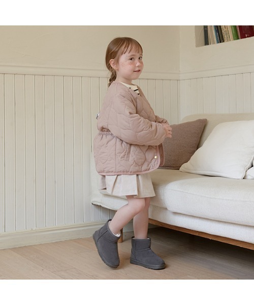 Lycee mine（リセマイン）の「きれいシルエットキルティングブルゾン（ブルゾン・キッズ・ベージュ/ピンク/ライトベージュ/ライトカーキ・100cm/110cm/120cm/130cm/140cm/150cm）」の7枚目の写真