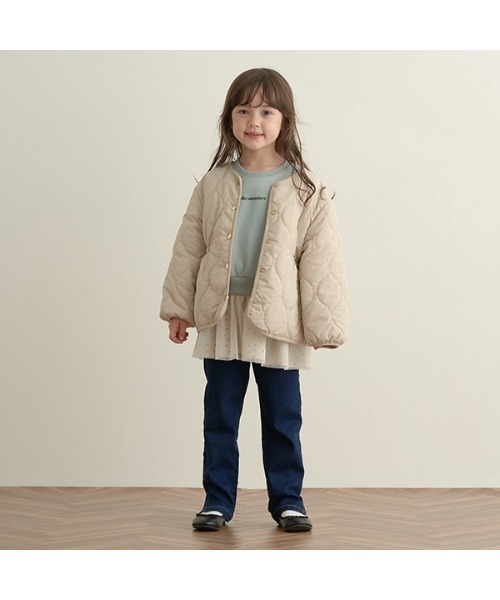 Lycee mine（リセマイン）の「きれいシルエットキルティングブルゾン（ブルゾン・キッズ・ベージュ/ピンク/ライトベージュ/ライトカーキ・100cm/110cm/120cm/130cm/140cm/150cm）」の11枚目の写真