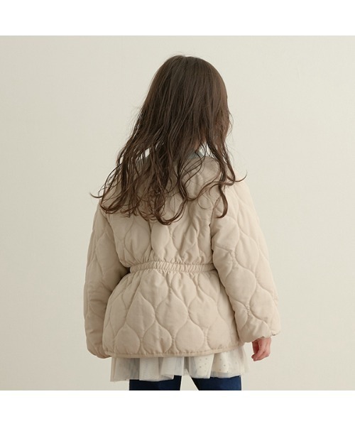 Lycee mine（リセマイン）の「きれいシルエットキルティングブルゾン（ブルゾン・キッズ・ベージュ/ピンク/ライトベージュ/ライトカーキ・100cm/110cm/120cm/130cm/140cm/150cm）」の6枚目の写真