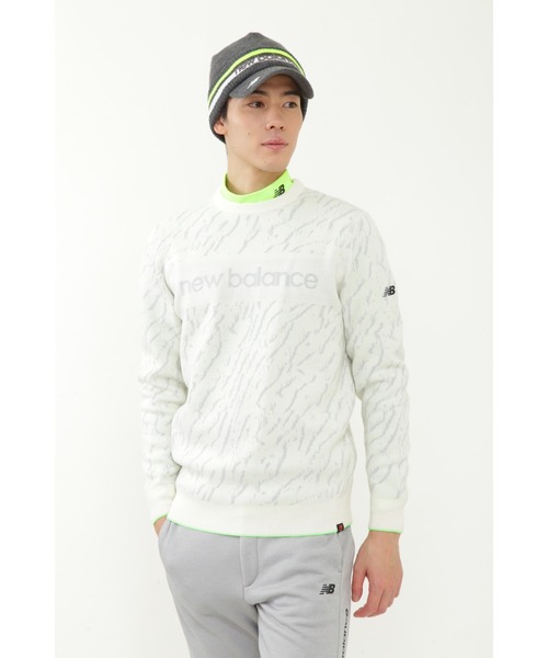 【new balance golf】ゼブラ柄 クルーネック ニット プルオーバー (MENS SPORT)
