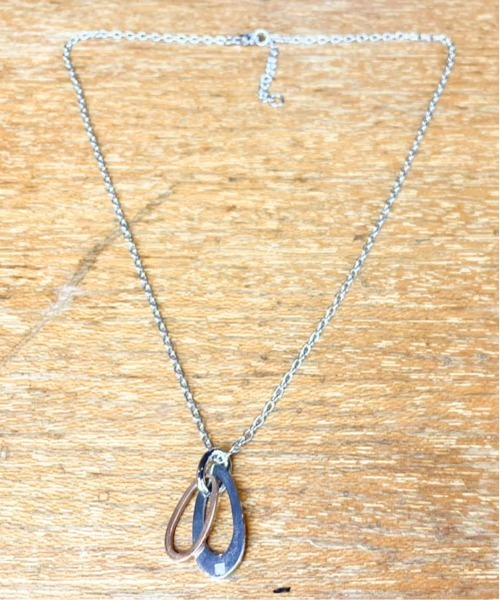 【セール】【W】【it】【サージカルステンレス316L】金属アレルギー対応 ダブルオーバルリングダイヤモンドネックレス（ネックレス）｜ARCHIVER（アーカイバ）