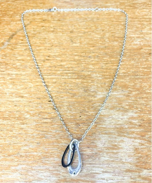 【セール】【W】【it】【サージカルステンレス316L】金属アレルギー対応 ダブルオーバルリングダイヤモンドネックレス（ネックレス）｜ARCHIVER（アーカイバ）