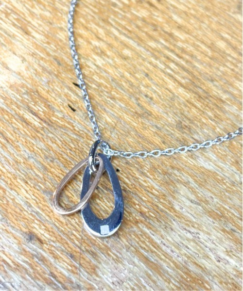 【セール】【W】【it】【サージカルステンレス316L】金属アレルギー対応 ダブルオーバルリングダイヤモンドネックレス（ネックレス）｜ARCHIVER（アーカイバ）