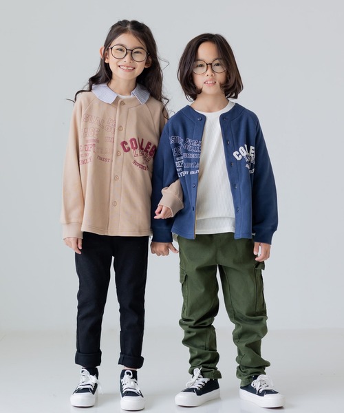 JAM & LINK(ジャムアンドリンク)の「裏起毛カーディガン(カーディガン/ボレロ・キッズ・ネイビー/ベージュ・100cm/110cm/120cm/130cm/140cm/150cm)」の21枚目の写真