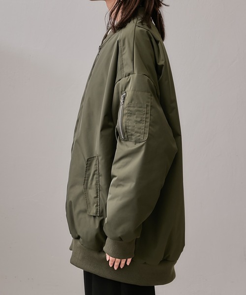 Lui's（ルイス）の「BIG MA-1（MA-1・レディース・ブラック/カーキ・FREE）」の18枚目の写真