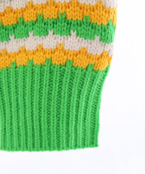 clear（クリア）の「マルチボーダーハイネックニットトップス（ニット/セーター・レディース・ブラック/ブルー/グリーン・F）」の9枚目の写真