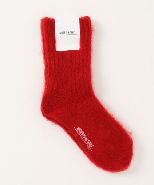 Morris & Sons（モリスアンドサンズ）の「MORRIS & SONS | モヘヤリブソックス WOMEN（ソックス/靴下・レディース・ピンク/イエロー/ブルー/アイボリー/ベージュ/レッド・ONE）」の6枚目の写真