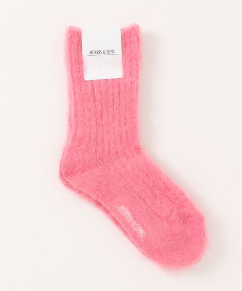Morris & Sons（モリスアンドサンズ）の「MORRIS & SONS | モヘヤリブソックス WOMEN（ソックス/靴下・レディース・ピンク/イエロー/ブルー/アイボリー/ベージュ/レッド・ONE）」の5枚目の写真