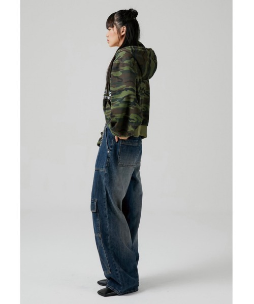ESC STUDIO（イーエスシースタジオ）の「【ESC STUDIO/イーエスシースタジオ】cargo pocket danim pants / カーゴパンツ デニムパンツ ワイドパンツ ジーンズ ポケットパンツ ワイドデニム ブルーデニム ブラックデニム（デニムパンツ・メンズ・ブルー/ブラック・1/2）」の8枚目の写真