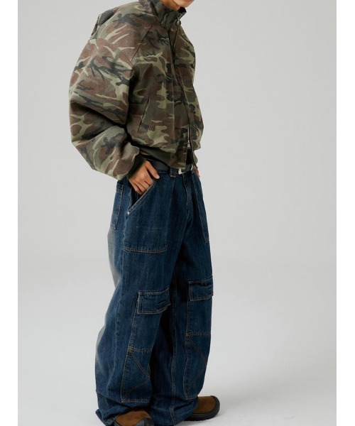 ESC STUDIO（イーエスシースタジオ）の「【ESC STUDIO/イーエスシースタジオ】cargo pocket danim pants / カーゴパンツ デニムパンツ ワイドパンツ ジーンズ ポケットパンツ ワイドデニム ブルーデニム ブラックデニム（デニムパンツ・メンズ・ブルー/ブラック・1/2）」の20枚目の写真