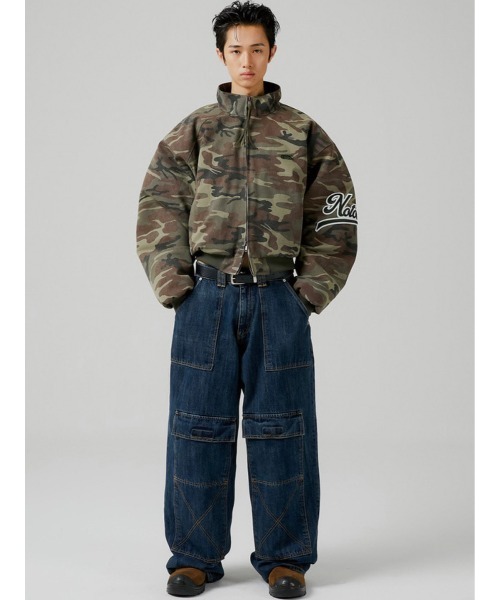 ESC STUDIO（イーエスシースタジオ）の「【ESC STUDIO/イーエスシースタジオ】cargo pocket danim pants / カーゴパンツ デニムパンツ ワイドパンツ ジーンズ ポケットパンツ ワイドデニム ブルーデニム ブラックデニム（デニムパンツ・メンズ・ブルー/ブラック・1/2）」の9枚目の写真