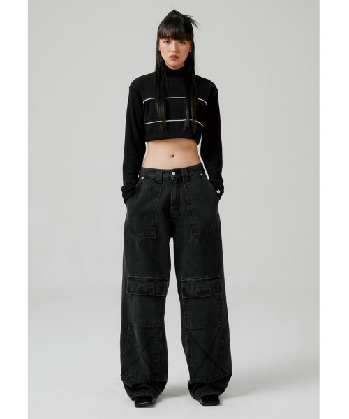 ESC STUDIO（イーエスシースタジオ）の「【ESC STUDIO/イーエスシースタジオ】cargo pocket danim pants / カーゴパンツ デニムパンツ ワイドパンツ ジーンズ ポケットパンツ ワイドデニム ブルーデニム ブラックデニム（デニムパンツ・メンズ・ブルー/ブラック・1/2）」の21枚目の写真