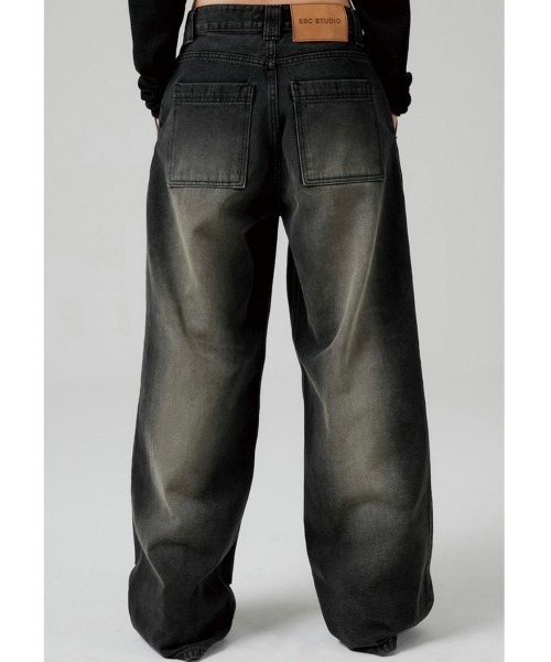 ESC STUDIO（イーエスシースタジオ）の「【ESC STUDIO/イーエスシースタジオ】cargo pocket danim pants / カーゴパンツ デニムパンツ ワイドパンツ ジーンズ ポケットパンツ ワイドデニム ブルーデニム ブラックデニム（デニムパンツ・メンズ・ブルー/ブラック・1/2）」の15枚目の写真