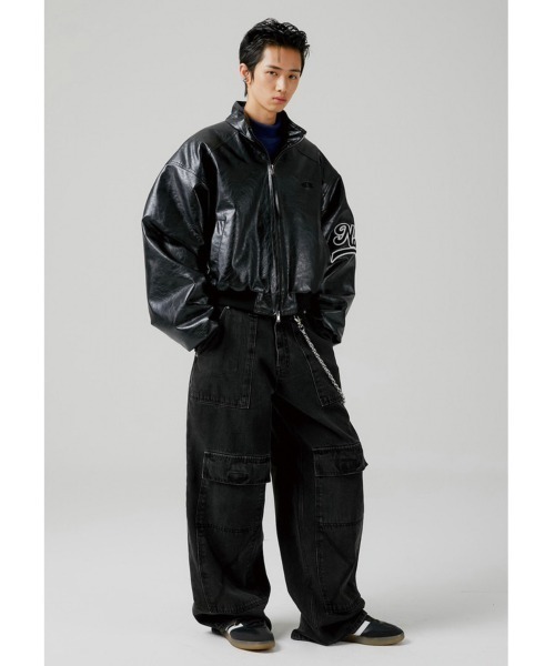 ESC STUDIO（イーエスシースタジオ）の「【ESC STUDIO/イーエスシースタジオ】cargo pocket danim pants / カーゴパンツ デニムパンツ ワイドパンツ ジーンズ ポケットパンツ ワイドデニム ブルーデニム ブラックデニム（デニムパンツ・メンズ・ブルー/ブラック・1/2）」の22枚目の写真