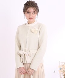 couture brooch | モールドビー リボンジャケット(ノーカラージャケット)