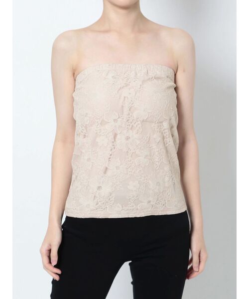 MERCURYDUO（マーキュリーデュオ）の「2WAYカップ付レースベアインナー（チューブトップ・レディース・ブラック/オフホワイト/ベージュ・FREE）」の12枚目の写真