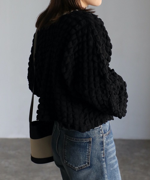セール】前後2WAYカーディガン/プルオーバー ぽこぽこトップス