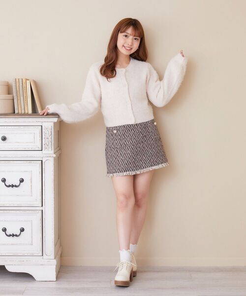 ems excite（エムズエキサイト）の「MIXショートカーデキャミSET（ニット/セーター・レディース・ピンク系その他/グリーン系その他/ホワイト系その他・FREE）」の4枚目の写真