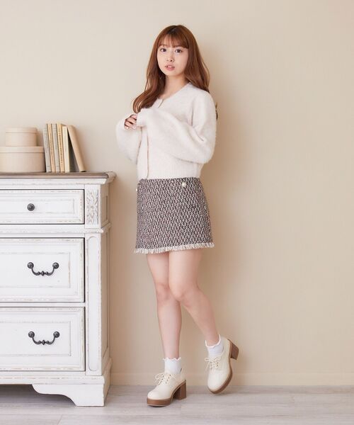 ems excite（エムズエキサイト）の「MIXショートカーデキャミSET（ニット/セーター・レディース・ピンク系その他/グリーン系その他/ホワイト系その他・FREE）」の5枚目の写真