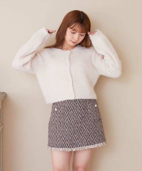 ems excite（エムズエキサイト）の「MIXショートカーデキャミSET（ニット/セーター・レディース・ピンク系その他/グリーン系その他/ホワイト系その他・FREE）」の9枚目の写真