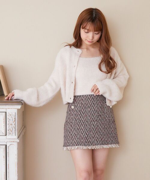 ems excite（エムズエキサイト）の「MIXショートカーデキャミSET（ニット/セーター・レディース・ピンク系その他/グリーン系その他/ホワイト系その他・FREE）」の12枚目の写真