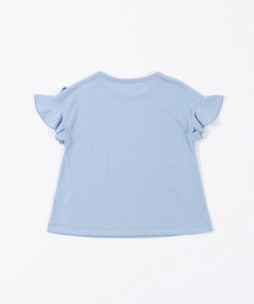 trois lapins kp(トロワラパンケーピー)の「袖リボンモチーフ半袖Tシャツ(100~160)(Tシャツ/カットソー・キッズ・サックスブルー/ブラック・160cm/150cm/130cm/100cm/140cm/120cm/110cm)」の5枚目の写真
