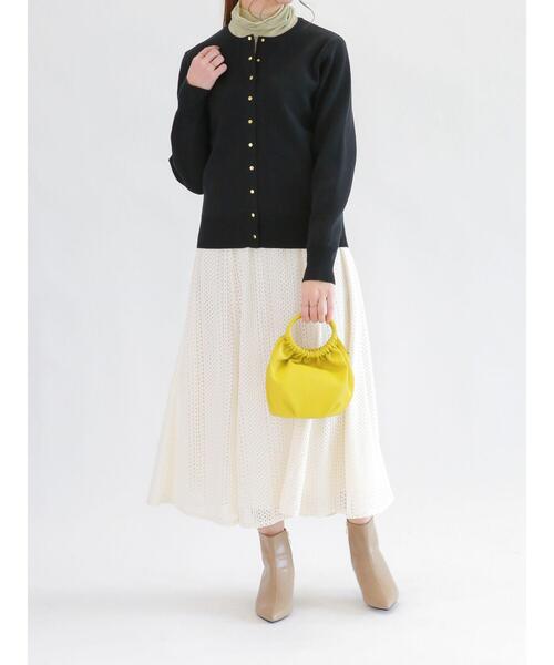 Te chichi(テチチ)の「ゴールドスナップボタンカーディガン(カーディガン/ボレロ・レディース・ラベンダー/イエロー/ブラック/ベージュ・フリ-)」の17枚目の写真
