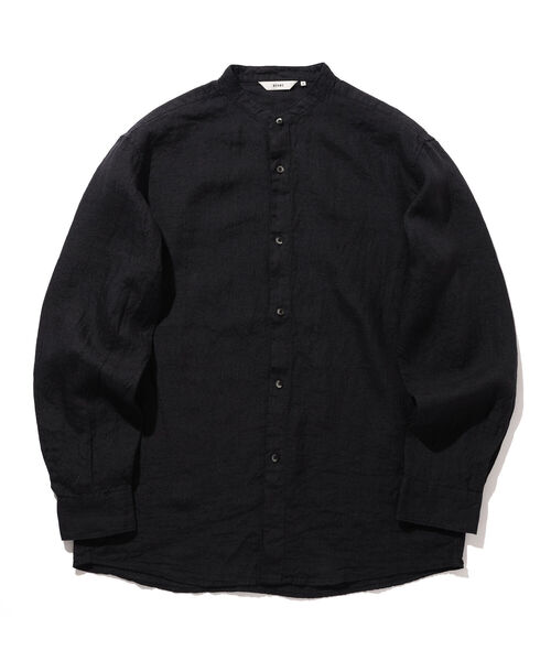 BEAMS（ビームス）の「BEAMS / リネン ノーカラー ネオルーズフィット シャツ（シャツ/ブラウス・メンズ・ベージュ/ブラック/ホワイト・L/M/S/XL）」の20枚目の写真