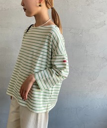 【non-no 6月号掲載】[WHITE FIELD/ホワイトフィールド] 別注 7分袖ボーダーTシャツ