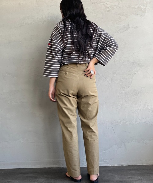 JEANS FACTORY （ジーンズファクトリー）の「【non-no 6月号掲載】[WHITE FIELD/ホワイトフィールド] 別注 7分袖ボーダーTシャツ（Tシャツ/カットソー・レディース・チャコール/ネイビー/グリーン/レッド/ピンク・F）」の16枚目の写真