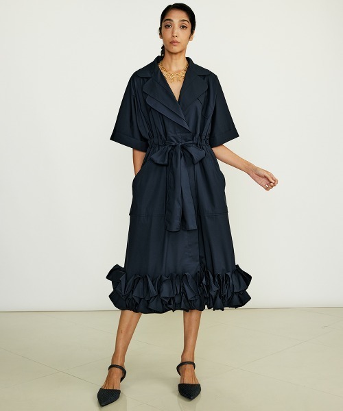 Sov.（ソブ）の「Sov./ ナイロンストレッチシャツワンピース