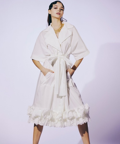 Sov.（ソブ）の「Sov./ ナイロンストレッチシャツワンピース