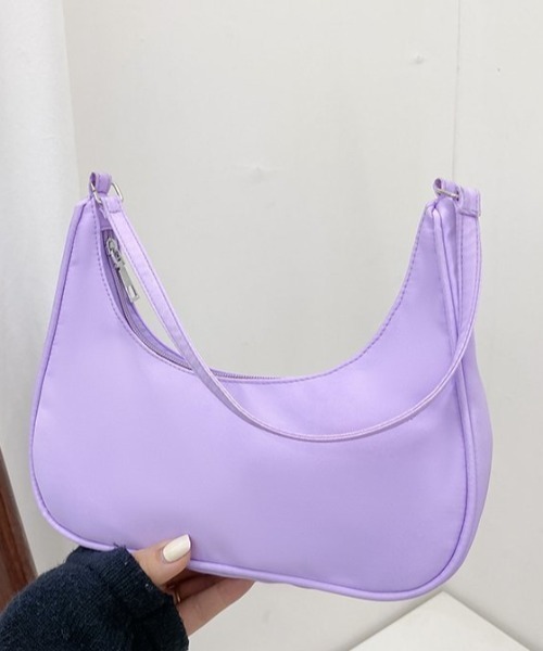 H.Warren（エイチウォーレン）の「カラーハーフムーンミニバッグ（ショルダーバッグ・レディース・イエロー/パープル/ピンク/サックスブルー/アイボリー/ブラック・FREE）」の9枚目の写真