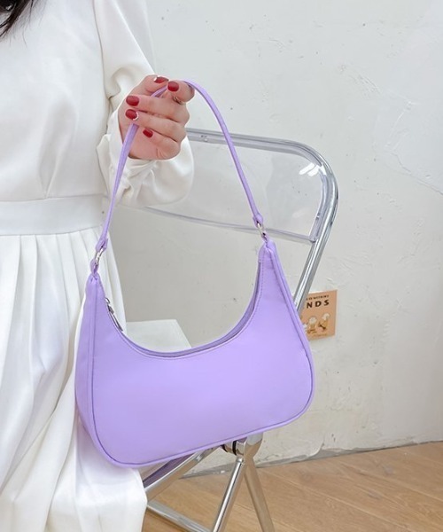 H.Warren（エイチウォーレン）の「カラーハーフムーンミニバッグ（ショルダーバッグ・レディース・イエロー/パープル/ピンク/サックスブルー/アイボリー/ブラック・FREE）」の11枚目の写真