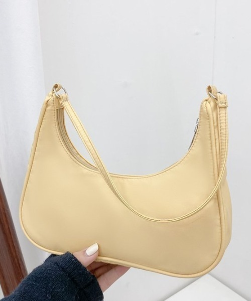 H.Warren（エイチウォーレン）の「カラーハーフムーンミニバッグ（ショルダーバッグ・レディース・イエロー/パープル/ピンク/サックスブルー/アイボリー/ブラック・FREE）」の14枚目の写真