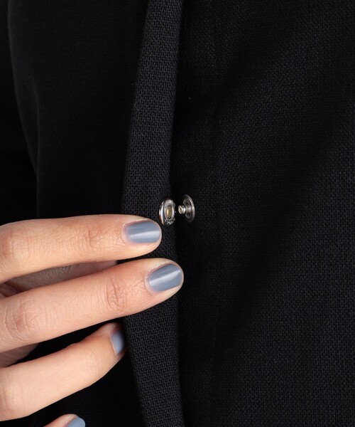 EDITION(エディション)の「ポリエステルコットン ジャンプスーツ(ワンピース・レディース・ブラック/ホワイト・36/34)」の8枚目の写真