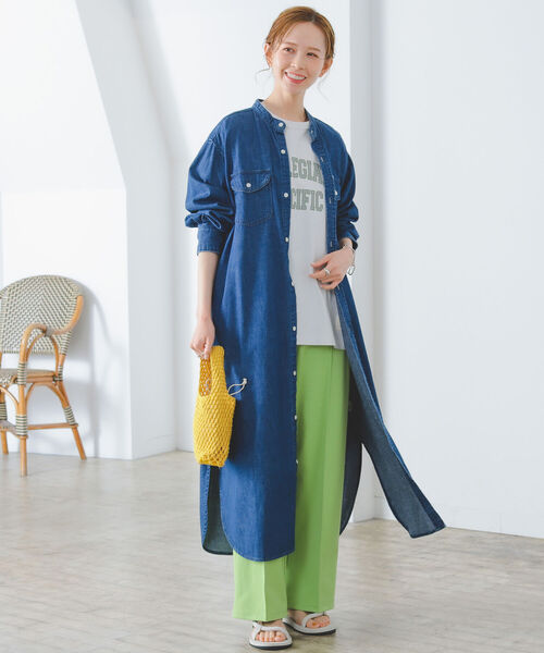 Lee（リー）の「LEE × B:MING by BEAMS / 別注 シャツ マキシドレス（ワンピース・レディース・インディゴブルー/ライトインディゴブルー・MEDIUM/SMALL）」の11枚目の写真