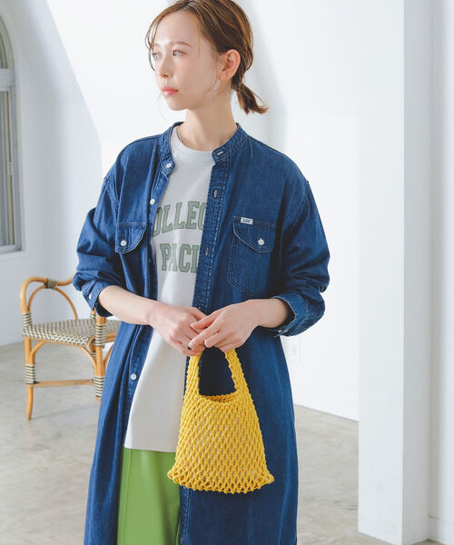 Lee（リー）の「LEE × B:MING by BEAMS / 別注 シャツ マキシドレス（ワンピース・レディース・インディゴブルー/ライトインディゴブルー・MEDIUM/SMALL）」の14枚目の写真