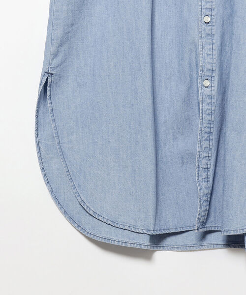 Lee（リー）の「LEE × B:MING by BEAMS / 別注 シャツ マキシドレス（ワンピース・レディース・インディゴブルー/ライトインディゴブルー・MEDIUM/SMALL）」の4枚目の写真