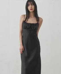 SATIN LONG CAMISOLE DRESS / サテンロングキャミワンピース