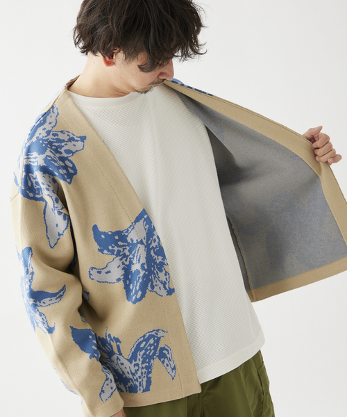 JOURNAL STANDARD relume(ジャーナルスタンダード レリューム)の「CALIFORNIA アモルファス ジャガードカーディガン(カーディガン/ボレロ・メンズ・ブラック/チャコールグレー/ネイビー/グリーン/アイボリー/ブルー系その他・LARGE/MEDIUM)」の17枚目の写真