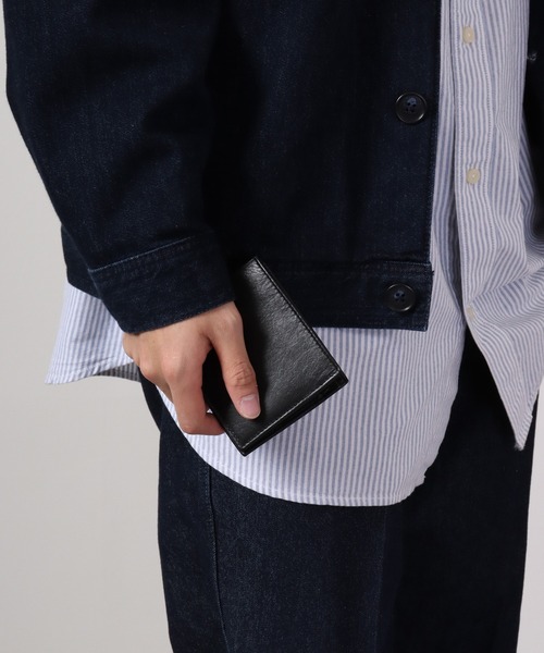 FUNALIVE(ファンアライブ)の「KWS ORIGINAL 本革 フルレザー 財布 折財布 札財布 ショートミニウォレット(財布・メンズ・ブラック・FREE)」の4枚目の写真