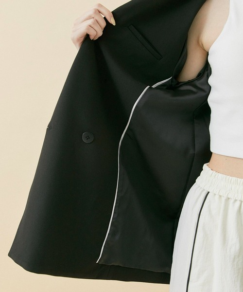 CITY TOKYO（シティトウキョウ）の「スリットスリーブテーラードジャケット（テーラードジャケット・レディース・その他2/ブルー/ベージュ/ブラック・1/2）」の15枚目の写真