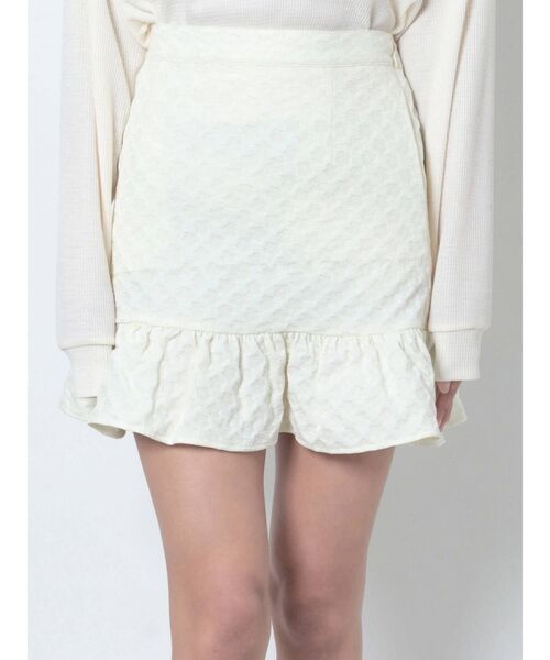 merry jenny(メリージェニー)の「flowerフリルミニスカート(スカート・レディース・ライトブルー/ブラック/アイボリー・FREE)」の2枚目の写真