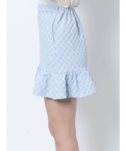 merry jenny(メリージェニー)の「flowerフリルミニスカート(スカート・レディース・ライトブルー/ブラック/アイボリー・FREE)」の8枚目の写真